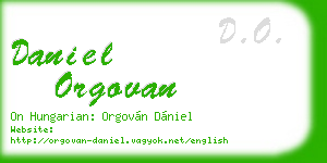 daniel orgovan business card