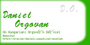 daniel orgovan business card